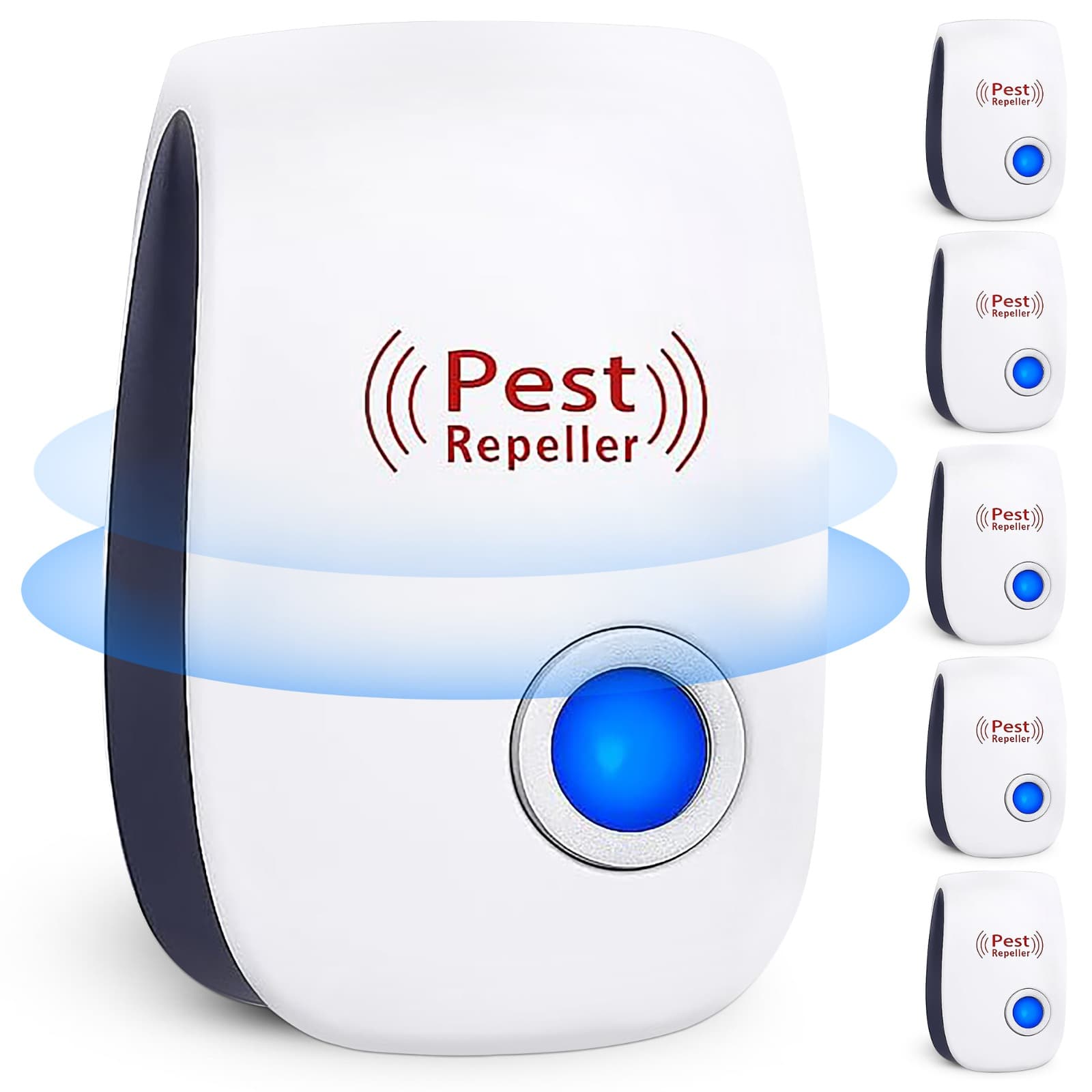 Multiple ultrasonic pest repeller units lined up